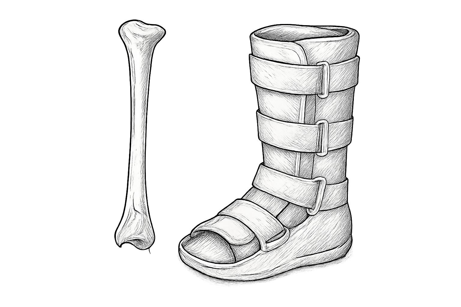 fracture du péroné sans platre